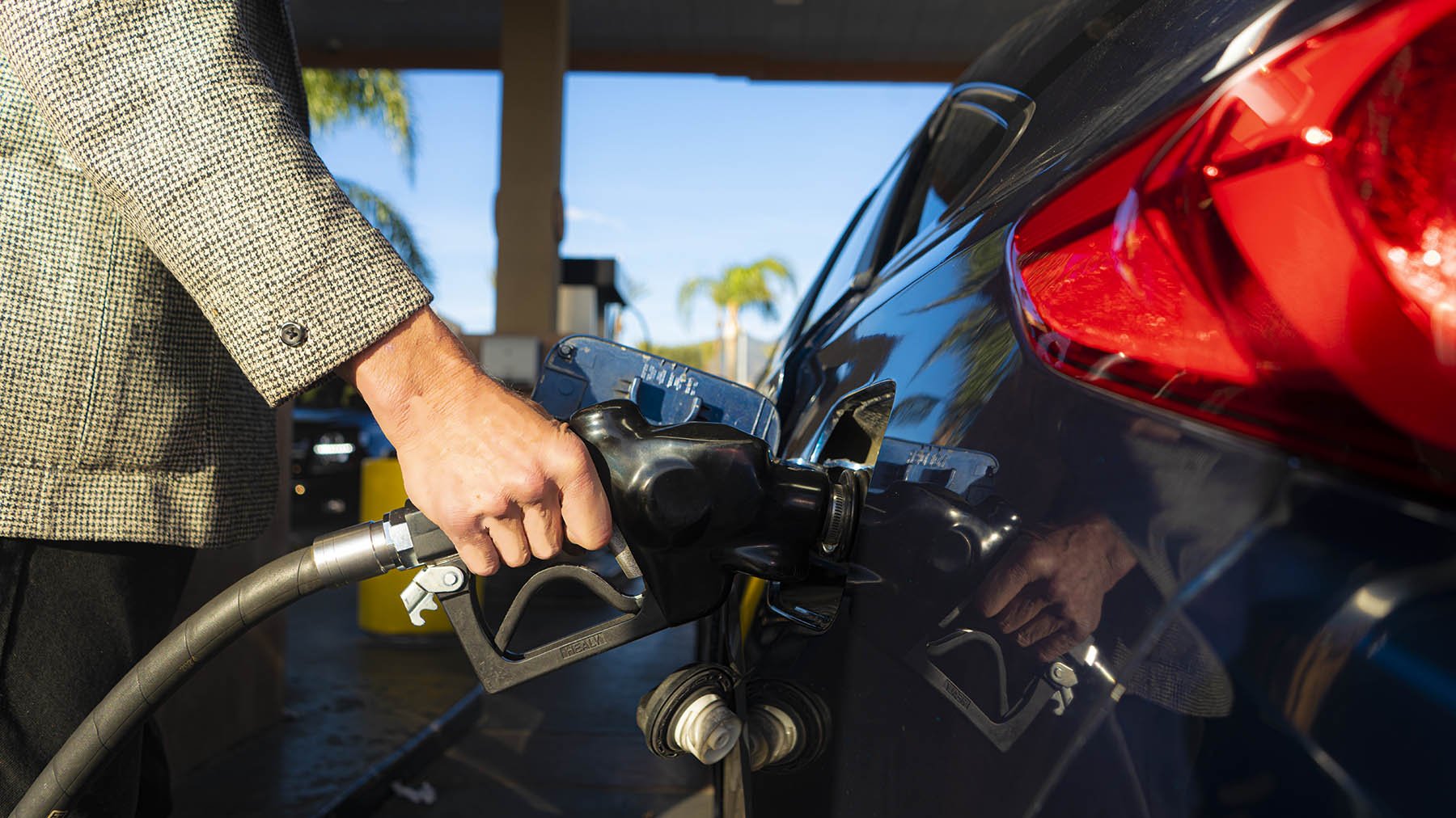 Pumping gas.