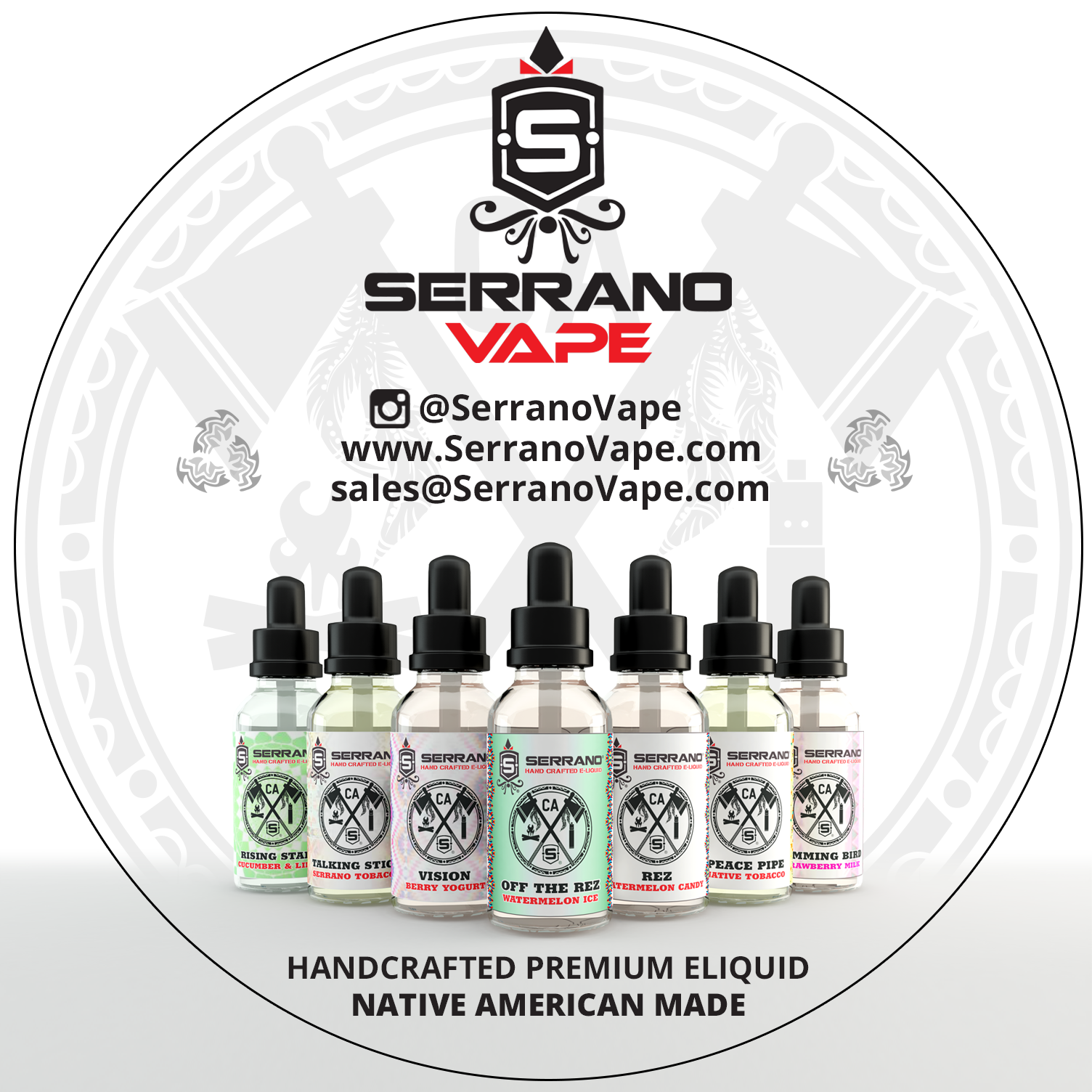Serrano / Warpaint E-Liquid Assorted Flavors 30ml Bottles - $5.99